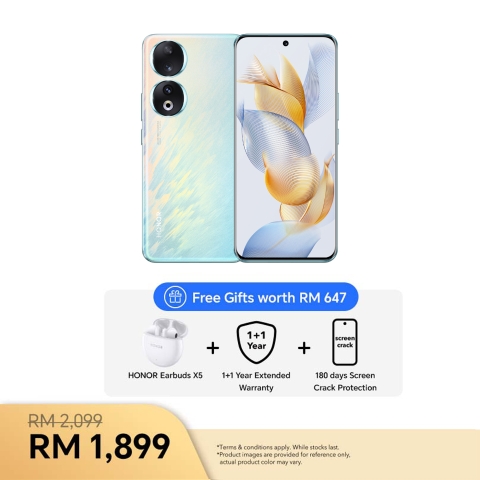 Honor 90 5G (256GB / 512GB ROM, 12GB RAM) 1 Year Honor Malaysia Warranty