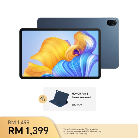 Honor Pad 8 | WIFI (10GB (8+2) + 256GB) - Original Malaysia Set