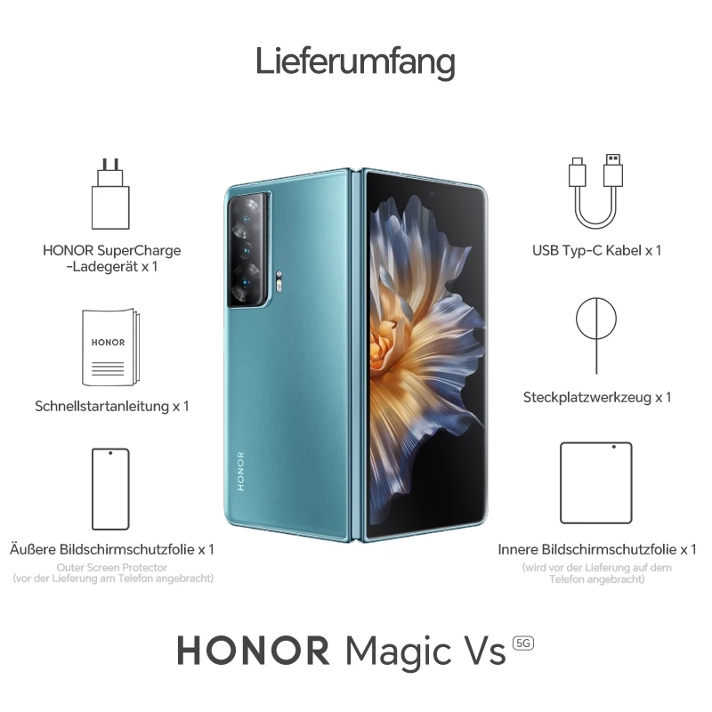 スマートフォン本体 Honor Magic Vs 2 256GB 12GB Honor Magic Vs2 vorgestellt - Die günstigere Foldable Alternative