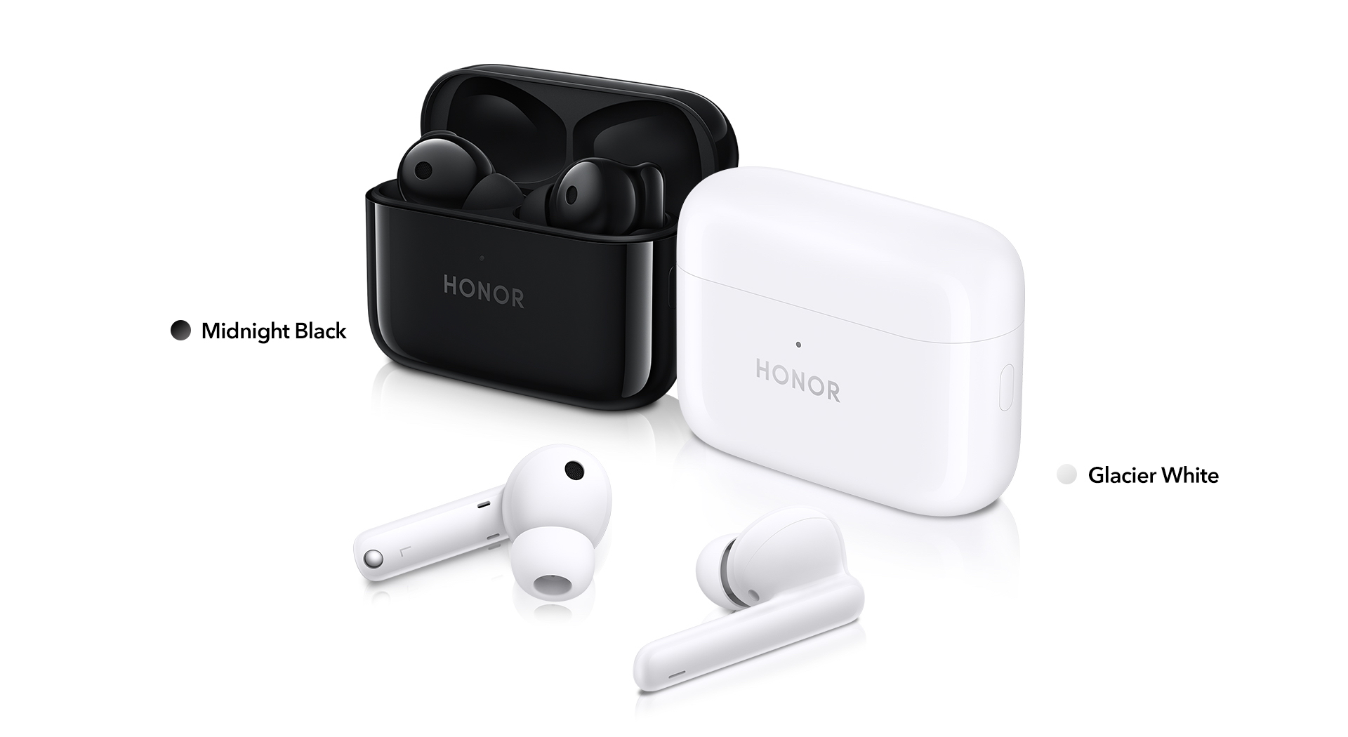 HONOR Earbuds 2 Lite: Elegance meets a classic look with Midnight Black and Glacier White colour options