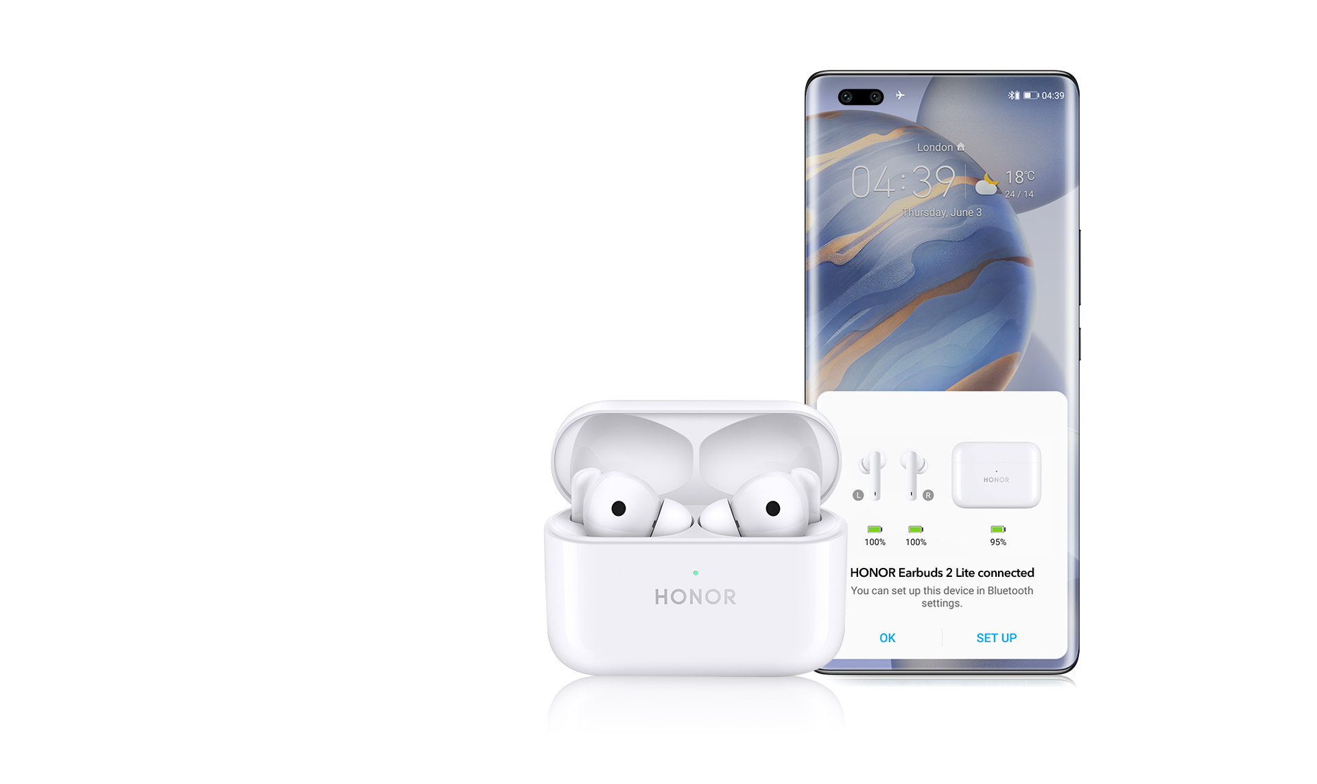 Open the case and connect: After being opened, selected smartphones can automatically find the earbuds and pair with them