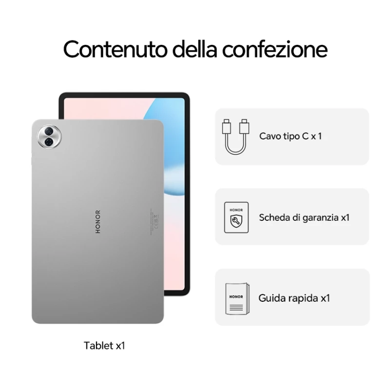 Specifiche Honor Pad 10 - Display, Processore e Hardware Grigio 12.1"