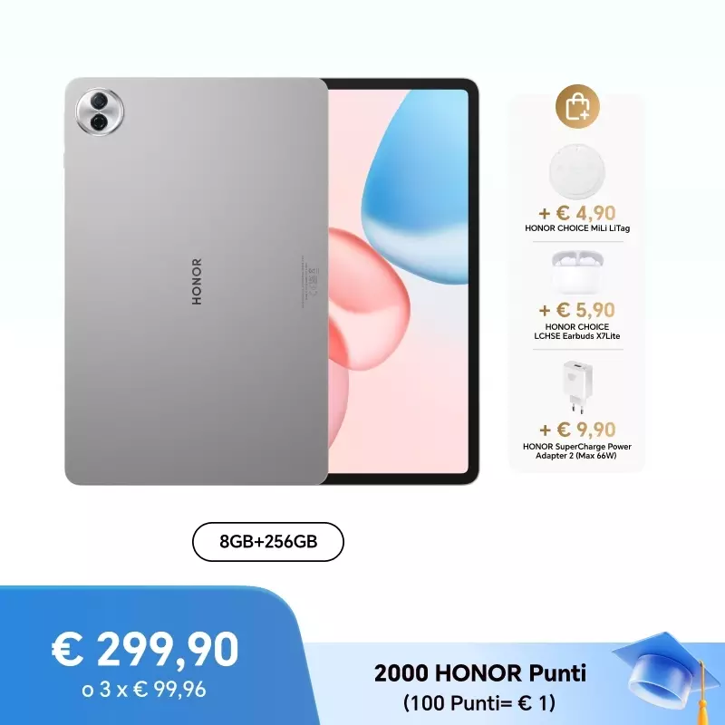 Specifiche di HONOR Pad 10 - Display, Processore, Hardware - HONOR IT
