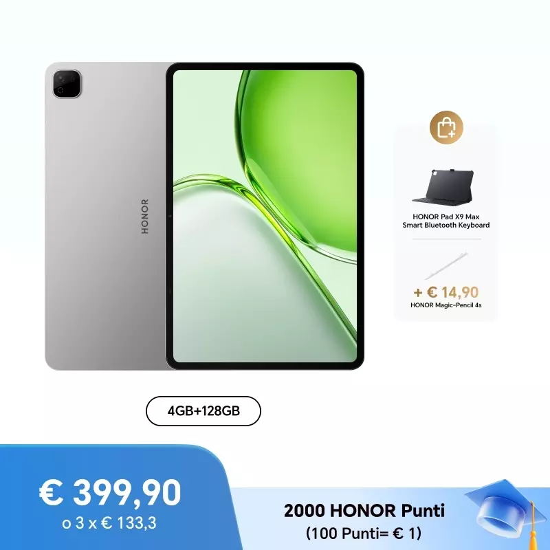 HONOR Pad X9 Max Specifiche - Display, Processore, Hardware - HONOR IT